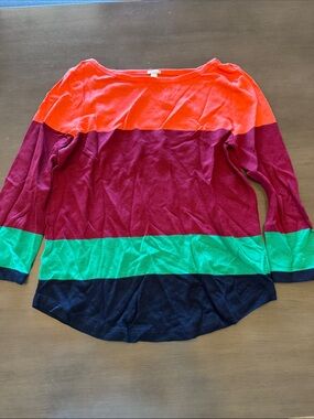 J. Crew Bright Orange Crewneck Knit Top